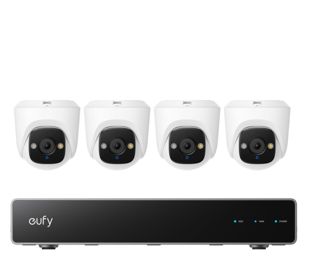 Eufy Zestaw 4 kamer PoE E41 Biały + rejestrator NVR S4 - 1505451 - zdjęcie